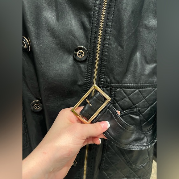 Celsius Jackets & Coats | Black Faux Leather Jacket | Color: Black | Size: M - Picture 5 of 5